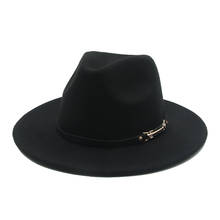 шляпа женская шапка женская шляпа женская летняя Шляпа фетровая для женщин и мужчин, Классическая Панама с широкими полями, с поясом-ремешком, зимняя, черная, зеленая 2024 - купить недорого
