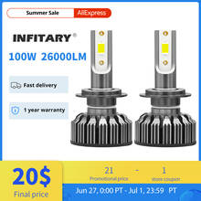 Infitary Canbus H4 H7 LED Truck Car Headlight Bulbs 100W 26000Lm 12V 24V 36V 3570 Chip H1 H3 H11 H13 H27 HB3 HB4 6500K Auto Lamp 2024 - buy cheap