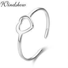 Slim Cute Pure 925 Sterling Silver Hollow Love Heart Rings For Women Girls Jewelry Finger Toe Anillos Bague Argent Aneis Anillo 2024 - buy cheap