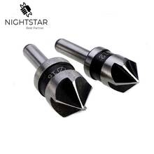 2pcs HSS 5 Flute Countersink Drill Bit 82Degree Point Angle Chamfer Chamfering 1/4" Round Shank For Power Tool 2024 - buy cheap