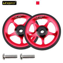 Litepro-ruedas de rodamiento para bicicleta plegable, piezas de aleación de aluminio, 60mm 2024 - compra barato