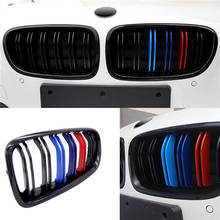 1 Pair New Car Racing Grill Front Kidney Grilles M Color 1 Line 2 Line For BMW F30 F31 F35 320i 328i 335i 2012-2015 2016 2017 2024 - buy cheap