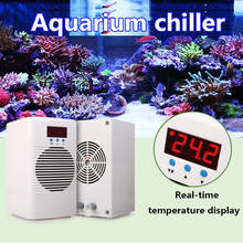 Refrigerador de água & aquecedor aquário chiller para abaixo de 20/30l tanque marinho recife coral camarão tanque controlador temperatura da água 72w 100w 2024 - compre barato