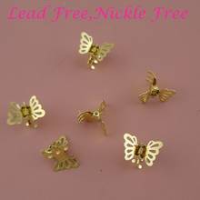 30PCS Golden thick Filigree Butterfly Metal Hair Claws for girls hair accessories at lead free and nickle free 2024 - buy cheap