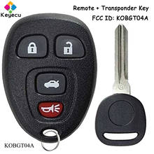 KEYECU 4 Buttons Remote Control Car Key & Ignition Key ID46 Chip - FOB for Buick/ Saturn/ Pontiac/ Chevrolet FCC ID: KOBGT04A 2024 - buy cheap