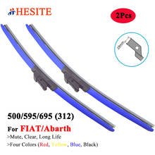 HESITE Colorful Wiper Blade For Abarth Fiat 500 595 695 312 Hatchback 1.4 2007 2008 2009 2010 2015 2019 2020 2022 24"+14" Wipers 2024 - buy cheap