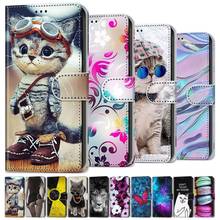 Cat Lion Male Lady Phone Wallet For Case Huawei Honor 6A 6C Pro 7S 7X 8X 8A 8S 9 9A 9i 9S Card Pocket Patterned Cover Capa P08F 2024 - купить недорого