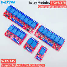 1/2/4/6/8 Channel Relay Module, 5V12V24V, With Optocoupler Isolation Relay Module Output High/Low Level Trigger Electronic DIY 2024 - купить недорого