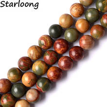 Wholesale 4 6 8 10 12mm Natural Colorful Picasso Loose Stone Jewelry Round Strand Beads Natural Agata Beads DIY Bracelet Making 2024 - buy cheap