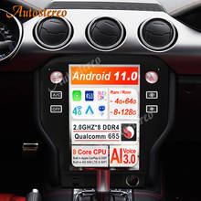 4 + 128 ГБ Android 9,0 для Ford Mustang 2015-2019 Tesla стиль Автомобильный GPS навигатор автомобильный стерео головное устройство мультимедийный плеер Авто Радио 2024 - купить недорого