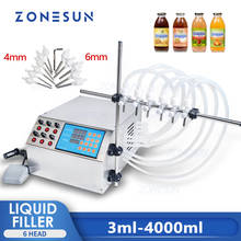 ZONESUN Electric Digital Control Pump Liquid Filling Machine 3-4000ml For bottle Perfume vial filler Water Juice Oil 2024 - купить недорого