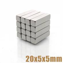 10-500 pcs 20x5x5mm Cuboid Block 20*5*5 mm Super Strong N38 high quality Rare Earth magnets 20x5x5 Neodymium Magnet 20mm*5mm*5mm 2024 - buy cheap