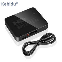 Kebidu 4k hdmi-divisor compatível completo hd 1080p vídeo hdmi-switcher compatível 1 em 2 fora amplificador de exibição para hdtv dvd ps3 2024 - compre barato