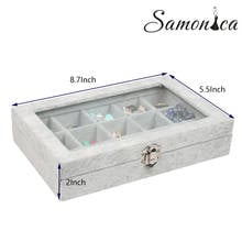 New Gray 15 Grid Velvet Jewelry Display/Jewelry Storage Manager Earrings Ring Organizer Jewelry Storage Box 2024 - buy cheap