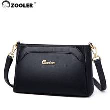 ZOOLER-Bolso de piel de vaca para mujer, bandolera de cuero auténtico, famosa marca, # l111 2024 - compra barato