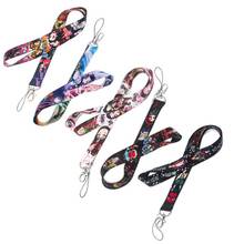1Pc New Anime Demon Slayer Key Chains Long Lanyards ID Badge Holder Keychains Straps for Mobile Phone Figures Toys Gift 2024 - buy cheap