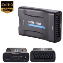 SCART To HDMI-compatible 1080P Video Audio Upscale Converter Adapter for HD TV DVD for Sky Box STB Plug and Play with DC Cable 2024 - buy cheap