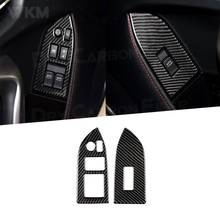 Carbon Fiber Car Door Window Lifter Switch Buttons Trim Frame Cover Decal Stickers For Toyota GT86 FT86 ZN6 Subaru BRZ 2013-2017