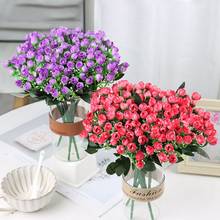 Artificial Flowers Rose Buds Lot Gypsophila Fake Artificial Plant Flower Bouquet For Wedding Home Festation DIY Decoration 2024 - купить недорого