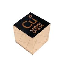 Cubo de cobre polido espelhado cu 1 polegada formato de mesa periódica de alta pureza 99.95% 2024 - compre barato