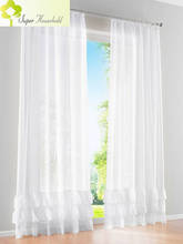 Design do bolo europeu tule cortinas para o quarto da princesa criança romântico branco sheer sala de estar tratamentos janela 2024 - compre barato