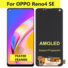 6,43 "AMOLED для Oppo Reno4 SE ЖК-дисплей кодирующий преобразователь сенсорного экрана в сборе Замена для OPPO Reno 4 SE 4SE PEAT00 PEAM00 LCD 2024 - купить недорого