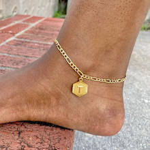 Geometric Hexagon Letter Anklet Stainless Steel Gold Color Initials Leg Foot Bracelet Alphabet Jewelry Friendship Gifts 2024 - buy cheap