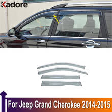 Козырек для автомобиля Jeep Grand Cherokee 2014 2015 дюйма, защита от дождя, солнца, боковых окон, обшивка, автомобильные аксессуары 2024 - купить недорого