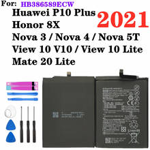 Batería HB386589ECW para Honor 8X, Huawei View 10, Mate 20 Lite, P10 Plus, Nova 3, 4, 5T, 2021 mAh, alta capacidad, 3750 años 2024 - compra barato