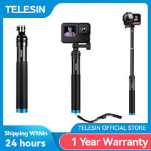 TELESIN Aluminum Alloy Extendable Handheld Selfie Stick Telescoping Pole for GoPro Hero 11 10 9 8 7 6 5 Insta360 Osmo Action 2024 - buy cheap