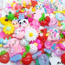 40 штук в штучной упаковке Kawaii маникюрные аксессуары для ногтей из смолы милый аниме Блестящий маникюрный орнамент 3D изящный слайм Мультяшные ногти