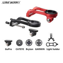 Cycling Computer Camera Holder Aluminum Alloy Bicycle Extension Bracket For MTB Road Bike Garmin Bryton CATEYE GoPro GPS 2024 - buy cheap