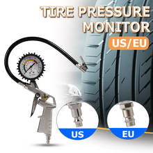 Medidor de pressão dos pneus de carro, 220 psi, medidor de pressão dos pneus, com bloqueio, ferramentas de reparo, ponteiro, calibrador de ar 2024 - compre barato