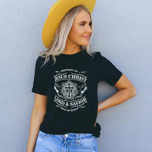 Jesus Christ Lord Savior Christian T Shirt Women Funny Rock Graphic Tshirt Punk Style Girls Clothes 90s Fashion Crewneck Tops 2024 - buy cheap