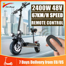 Большой дистанционный 100 км электрический скутер 10 дюймов 48V500W моторное колесо для взрослых складной patinete e скутер электрический Li аккумулятор M365 2024 - купить недорого