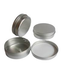 20 x 100G Cosmetics Container Aluminum Candle Jar Empty Tin Metal Silver with Lids Lip Balm Pot Screw Cream Box 2024 - buy cheap