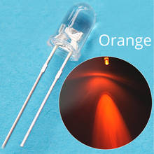 Diodos emisores de luz ámbar y naranja redondos, lámpara de luz muy brillante LED Smd, de 5mm, 5000-6000tempo, diodo F5 de 5mm, 100 Uds. 2024 - compra barato