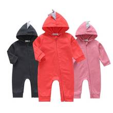 Sudadera con capucha de dinosaurio para bebé, ropa para niño y niña, peleles rojos para bebé recién nacido, disfraz para niño de 3 a 18 meses, mono con cremallera, novedad de 2020 2024 - compra barato