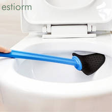 Toilet Brush With Holder Set For Bathroom,Soft Bendable Silicone Spear Head WC Toilet Brush,Bathroom Floor tile Cleaning Scraper 2024 - buy cheap