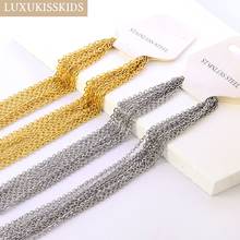 LUXUKISSKIDS Stainless Steel Chains Necklace Woman 10pcs/lot Bulk Wholesale DIY Rolo 2mm Chain No Fade Choker For Jewelry Making 2024 - buy cheap