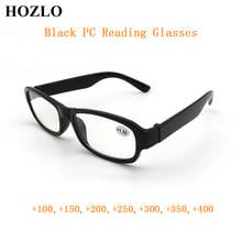 Gafas de lectura de Metal para hombres y mujeres, anteojos de lectura con lupa rectangular para presbicia, lentes de hipermetropía negras, regalo + 1,0 ~ + 4 2024 - compra barato