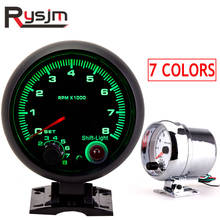 Medidor de tacômetro automotivo, 95mm, universal, 0-8000 rpm, com impressora, mudança de luz, 7 cores, corrida, moto rciclo 2024 - compre barato