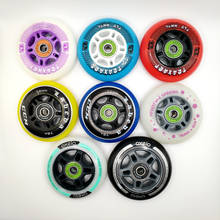 free shipping roller skates wheel PU wheel with bearings 8 pcs / lot 2024 - buy cheap
