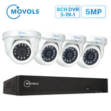 Movols-sistema de cámaras de seguridad CCTV para exteriores, Kit de videovigilancia NVR H.265, 8CH, 5MP, P2P, IR-CUT, 4 unidades 2024 - compra barato