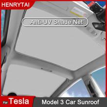 For Tesla Model 3 Sunroof Shade Accessories Skylight Rear Windshield Blind Shading Net Car Roof Sunshade Window Shades Sun Shade 2024 - buy cheap