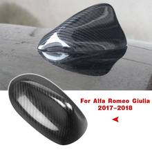 2020 Новый хромированный стиль ABS углеродное волокно крыша плавник акулы антенна отделка Подходит для Alfa Romeo Giulia 2017-2018 модная наклейка на автомобиль 2024 - купить недорого
