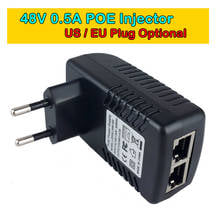 CCTV камеры видеонаблюдения PoE Питание 48V 0.5A 24W POE настенных розеток POE инжектор Ethernet адаптер IP Камера телефон US штепсельная вилка европейского стандарта 2024 - купить недорого