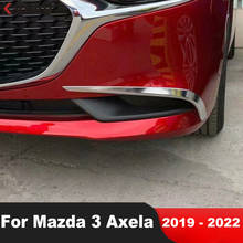 Tira de lâmpada frontal para mazda 3 axela 2019 2020, abs, cromado, luz de neblina, enfeite para pálpebras, sobrancelha, decoração de carro 2024 - compre barato