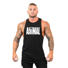 Animal Gyms Tank Top Men Workout Clothing Bodybuilding Stringer Men Muscle Vests Cotton Y back Singlets debardeur fitness homme 2024 - buy cheap