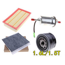 4pcs/set Filter set for CHANGAN CX70/CX70T 1.6L/1.5T air filter + cabin filter + oil filter+fuel filter 2024 - buy cheap